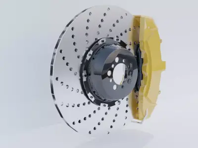 Disc Brake 3D Model  Game and VR Ready Low-poly 3D model
