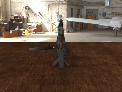 Russian AKS 47 Assault Rifle 3D Model Low-poly 3D model