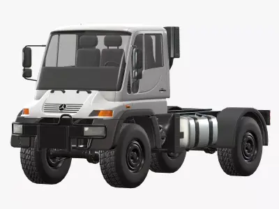 Mercedes Benz Unimog U500 Chassis Low-poly 3D model
