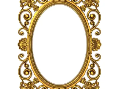 carved frame 3D model 9