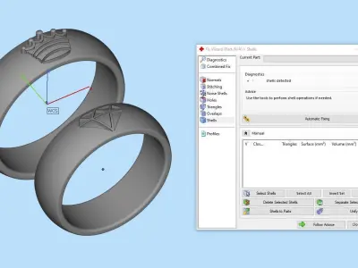 Wedding rings Jewelry Gold am 3D print model