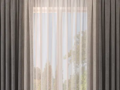 Set 36 Curtains 3D model