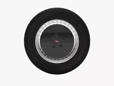 Knight Rider Wheel Low-poly 3D model