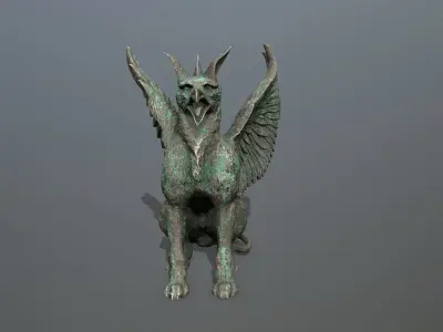 Statue Creature Low-poly 3D model