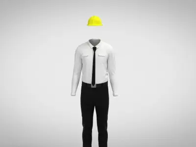 Engineer Uniform Low-poly 3D model