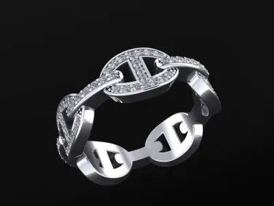 Fashion Ring 3D print model 2