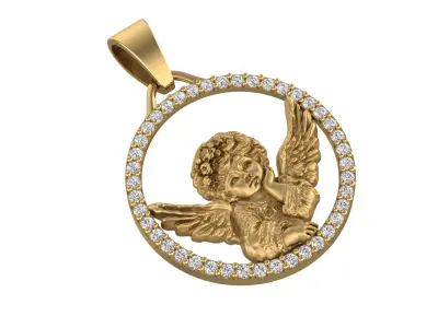 Angel Girl Necklace 3D print model
