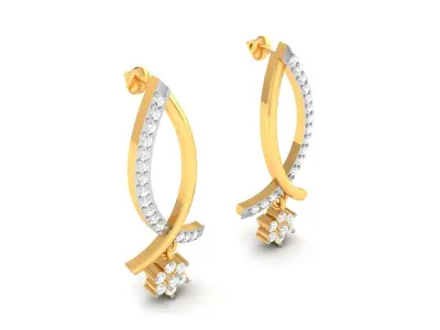 Diamond Earring 3D print model get