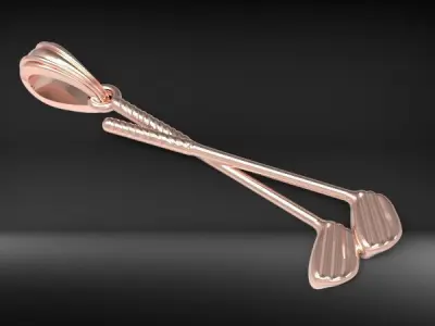 Golf Clubs Or Hockey Bat Pendant 3D print model