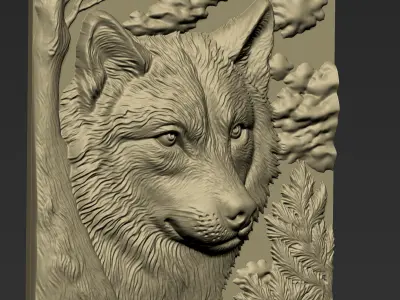 Wolf Head A141 3D print model