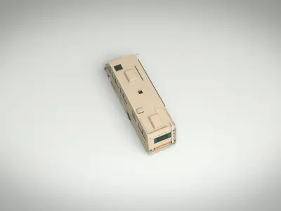 Low Poly Motorhome 02 Low-poly 3D model