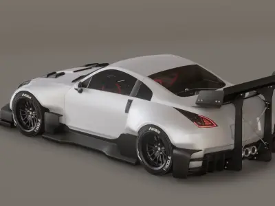 Nissan 350Z Hill Climb Wide Body Kit 3D model