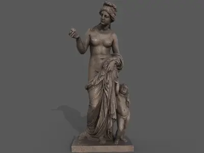 Venus and Amor Low-poly 3D model