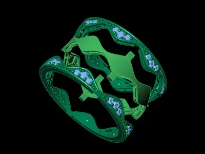 Women Wedding Engagement Ring 76 3D print model