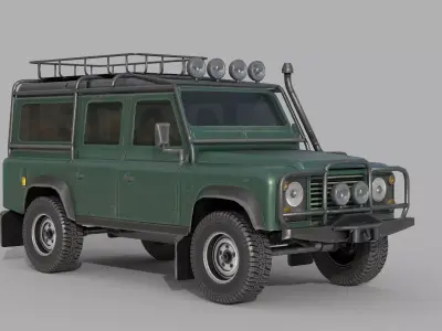 Land Rover Defender d110 Low-poly 3D model