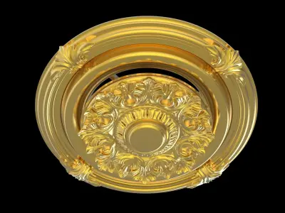Ceiling Plate Light base Cover ornament 3d model classic 3D model