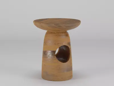 Hew Side Table Shape E 42x42x52 Low-poly 3D model