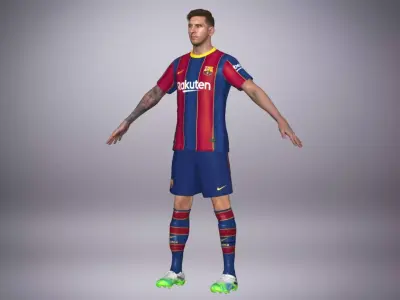 Football Player 10 Low-poly 3D model