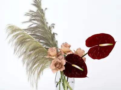 Pale roses and Co 3D model