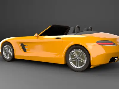 Mercedes AMG Convertible Low-poly 3D model
