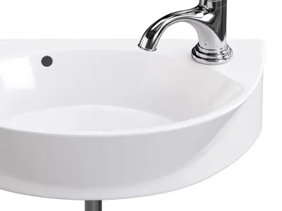 Small Wall Mount Sink for Bathroom 3D model