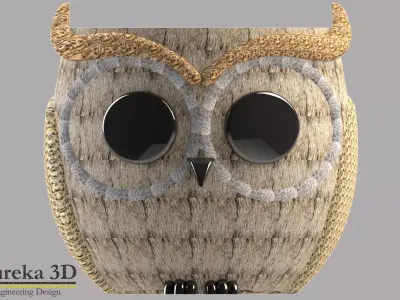 Owl flowerpot 2 3D print model