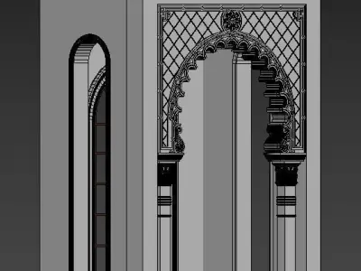 Classic Villa Entrance 3D model