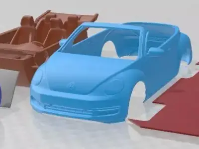 Volkswagen Beetle Convertible 2015 Printable Car  3D print model