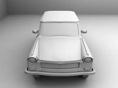 Taxi 3D old car 3D model