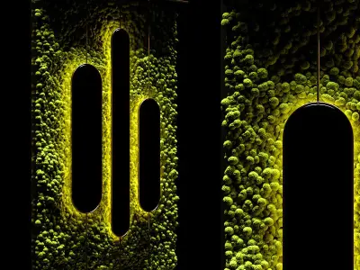 Stabilized moss and mirrors 3D model