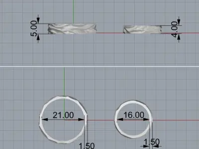 Wedding Rings 69077 3D print model