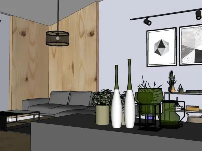 Scandinavian house design 3D model