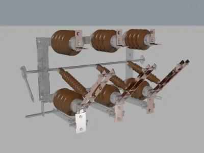Medium voltage disconnecting switch - ROMzK-20 Free 3D model