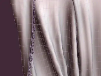Wall textile coverage 3D model