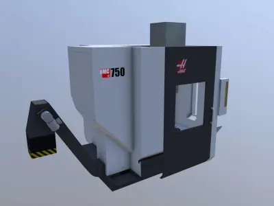 CNC Milling machine Haas 750 Low-poly 3D model Low-poly 3D model