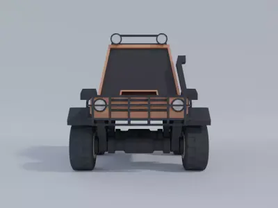 Low-poly car model off road vehicle Low-poly 3D model