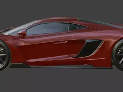 Generic Red Sports 3D Model 3D model