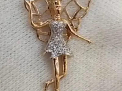 unique luxury diamond pendant  3D print model