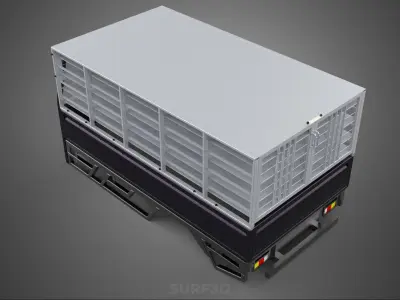 FARM CATTLE BAKKIE UTE PICKUP CAGE FOWL POULTRY BIRD TRUCK CARGO 3D model