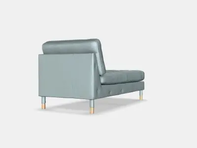 LANDSKRONA Chaise longue add-on unit Low-poly 3D model