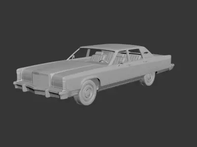 Lincoln Continental 1977 3D print model
