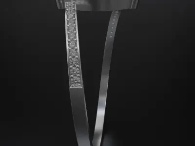 Marquise silver Ring 3D model jewelry 3D model