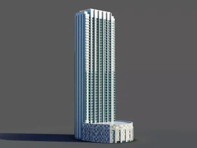 Burj crown - Dubai Free 3D model