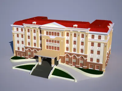 Office 4 school building 3D model