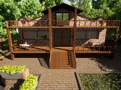 Mustakil Mimari Modelleme 3D model