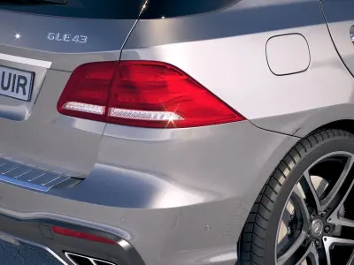 Mercedes GLE43 AMG wagon 2018 3D model