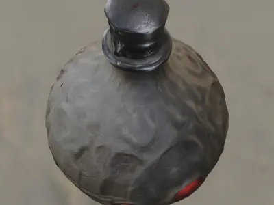 Grinning Skull Flask 3D model