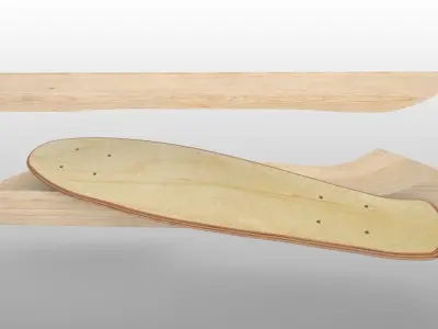 22 inch Penny board mold- Ready to be milled   3D model