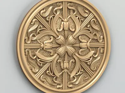 Round rosette 035 3D model