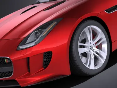 Jaguar F-Type 2015 cabrio VRAY 3D model